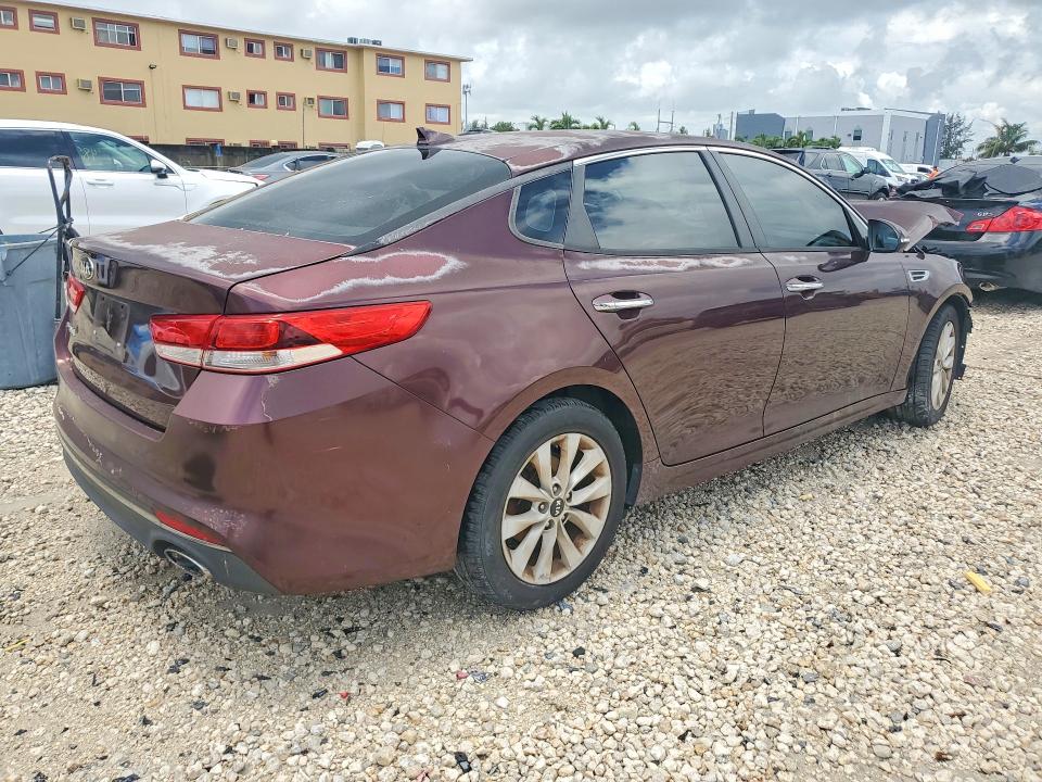 2016 Kia Optima VIN 5XXGT4L31GG075429 COPART salvage auction — FRONT END, Fl - Cert Of Title Slvg Rebuildable, sold $275 on 2026-07-28 (photo 3)
