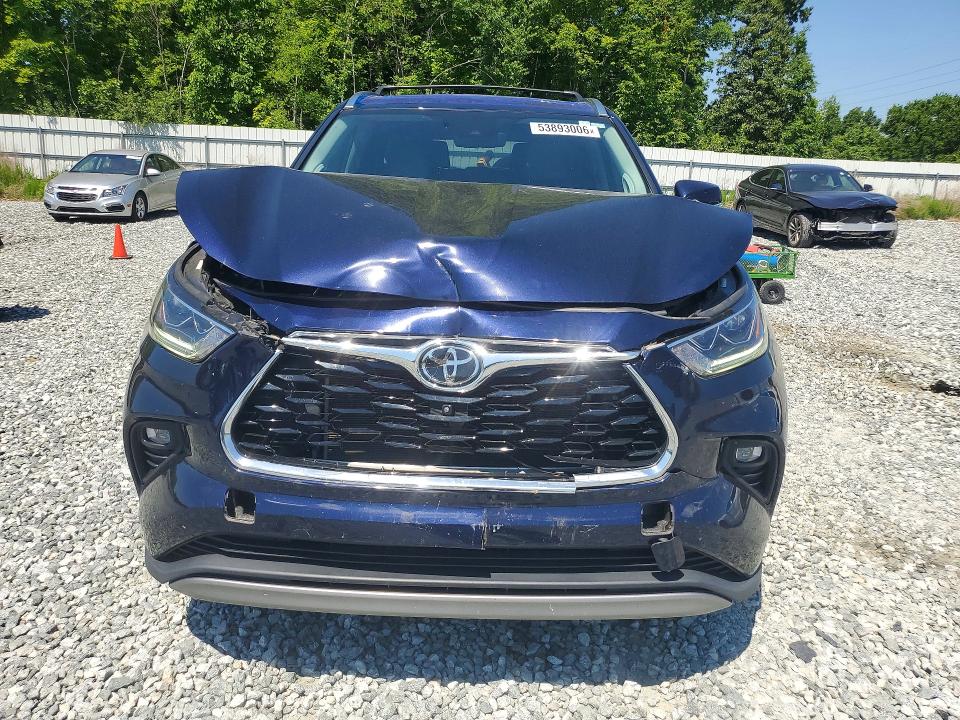 2023 Toyota Highlander VIN 5TDKDRAH7PS030593 COPART salvage auction — FRONT END, Nc - Salvage Certificate Of Title, sold $4,250 on 2026-07-29 (photo 5)