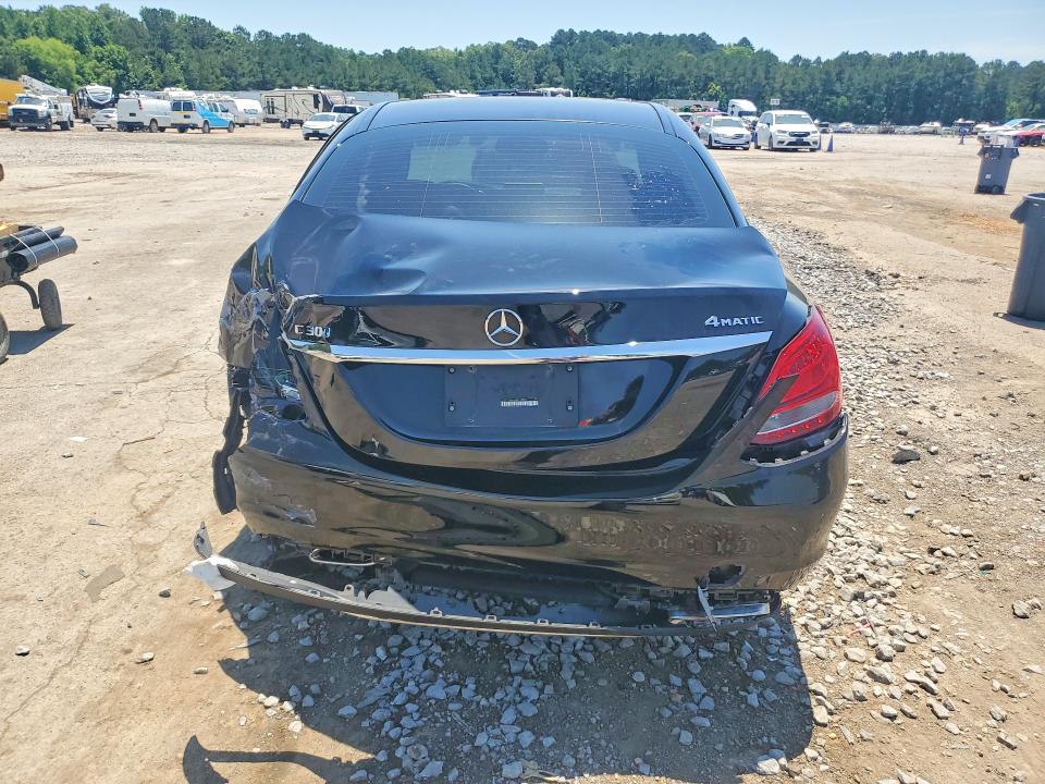 2018 Mercedes-benz C-klasse VIN WDDWF4KB1JR413501 COPART salvage auction — REAR END, Ms - Cert Of Title-Salvaged, sold $3,350 on 2026-07-17 (photo 6)