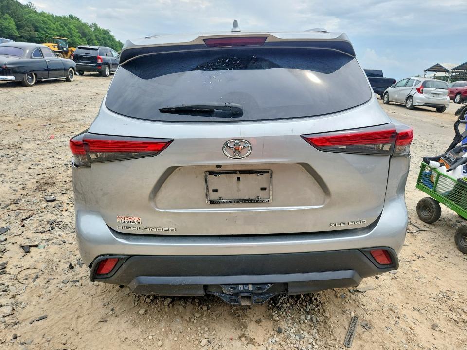 2021 Toyota Highlander VIN 5TDGZRBH4MS546931 COPART salvage auction — ROOF, Salvage Title, sold $275 on 2026-07-24 (photo 6)