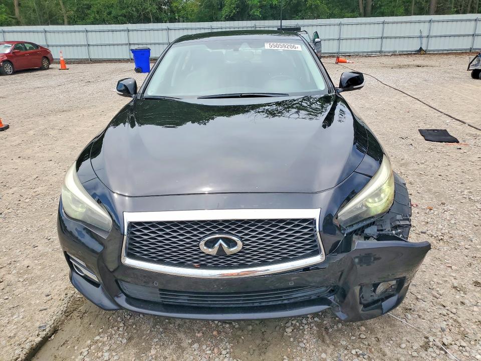 2014 Infiniti Q50 VIN JN1AV7AP5EM690843 COPART salvage auction — FRONT END, Nc - Salvage Certificate Of Title, sold $1,950 on 2026-07-24 (photo 5)
