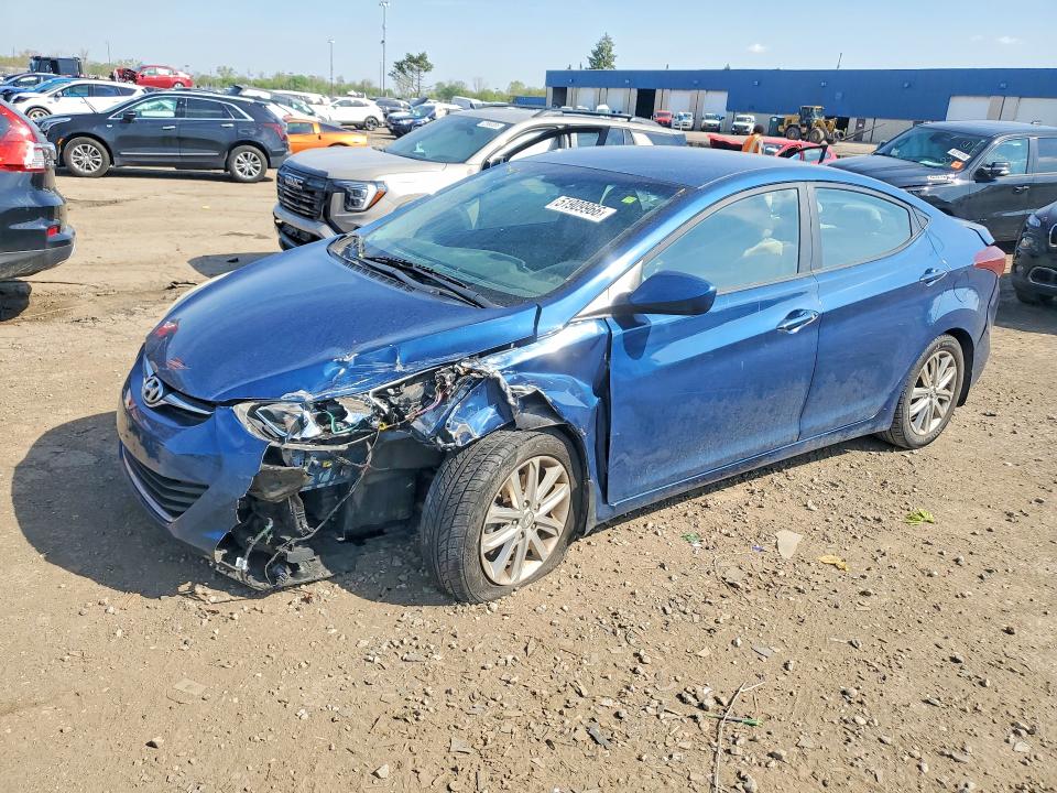 2016 Hyundai VIN KMHDH4AE1GU477773 COPART salvage auction — FRONT END, Mi - Certificate Of Title, sold $650 on 2026-07-10 (photo 1)