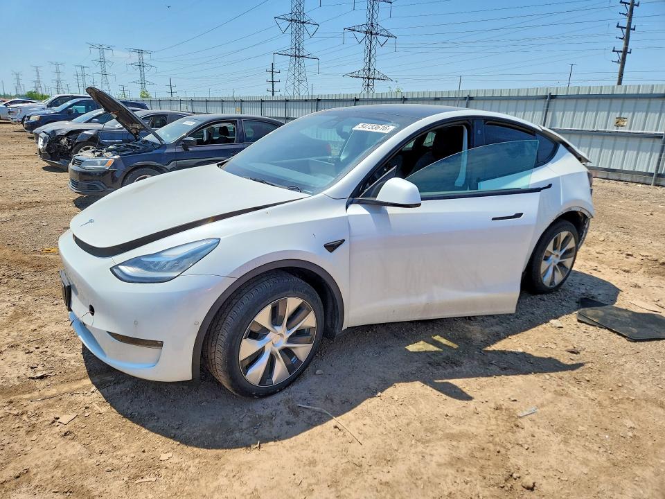 2021 Tesla Model y VIN 5YJYGDEE2MF253094 COPART salvage auction — REAR END, Il - Salvage Certificate, sold $375 on 2026-07-28 (photo 1)