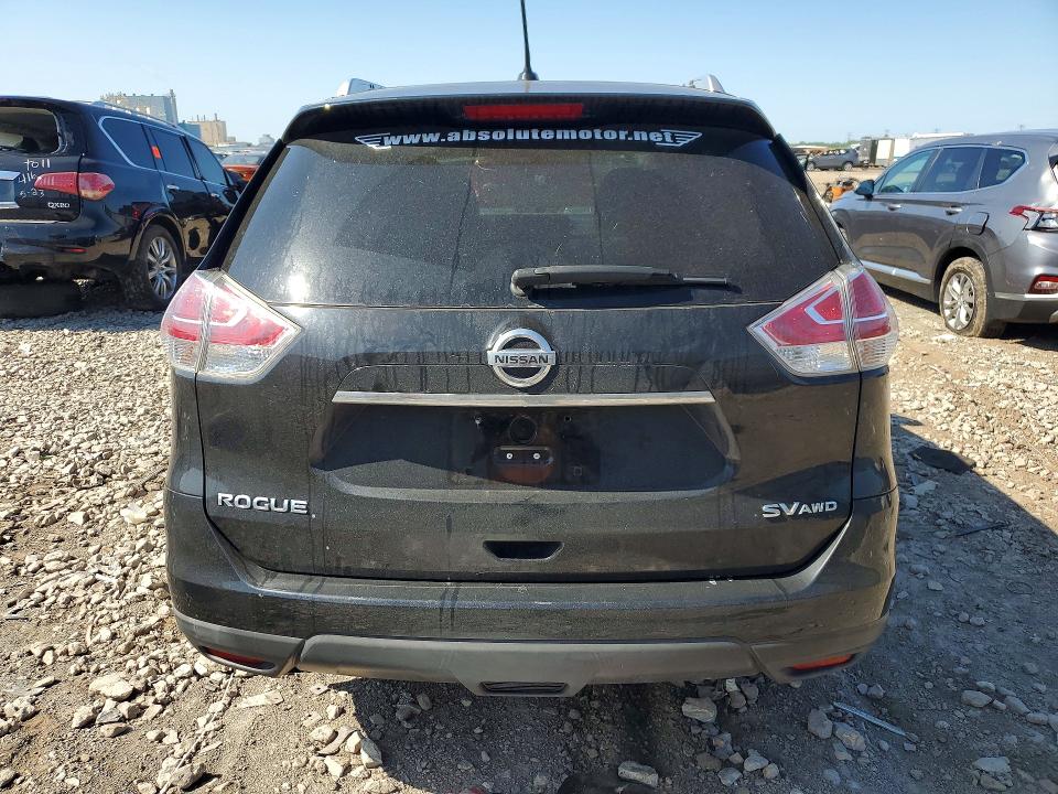 2016 Nissan Rogue VIN KNMAT2MV6GP698659 COPART salvage auction — FRONT END, Il - Salvage Certificate, sold $1,450 on 2026-07-31 (photo 6)