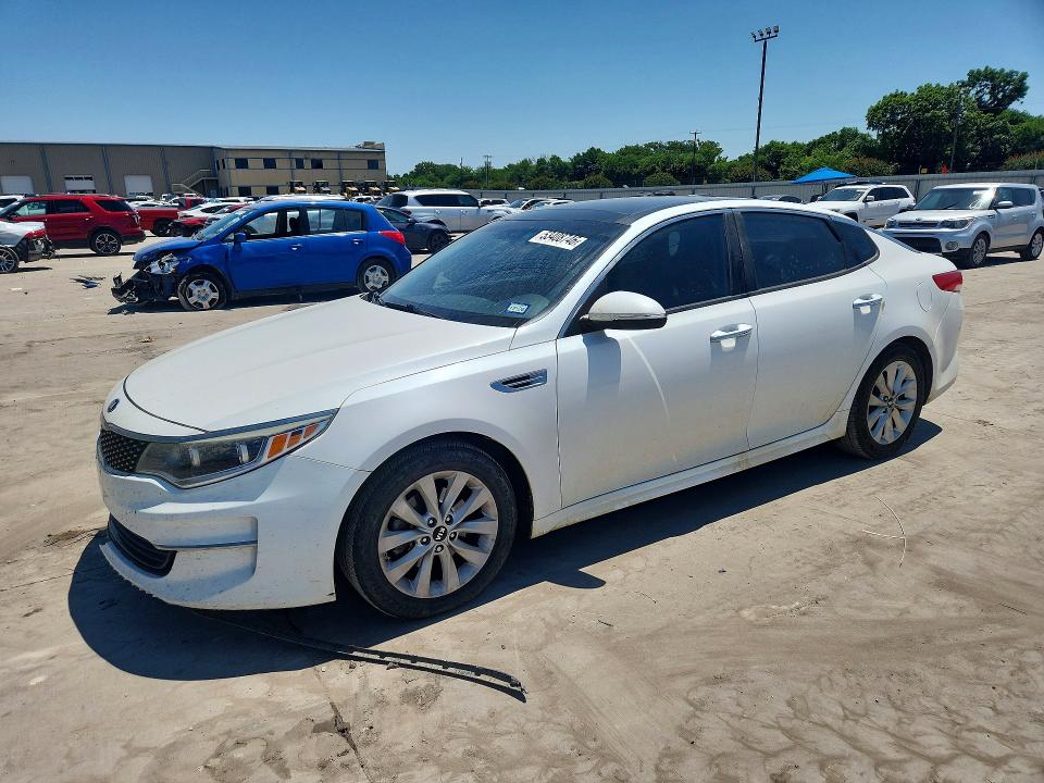 2016 Kia Optima VIN 5XXGU4L3XGG091139 COPART salvage auction — FRONT END, Tx - Salvage Vehicle Title, sold $1,650 on 2026-07-16 (photo 1)
