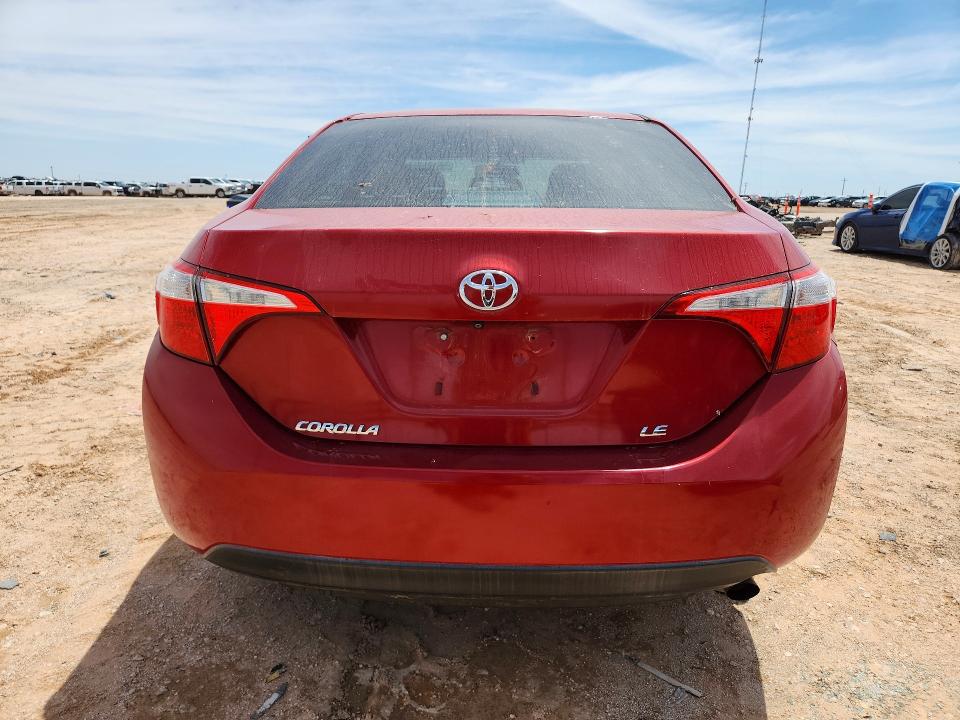 2014 Toyota Corolla VIN 5YFBURHE7EP002326 COPART salvage auction — FRONT END, Tx - Salvage Vehicle Title, sold $15 on 2026-07-22 (photo 6)