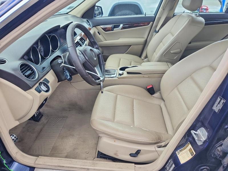 2012 Mercedes-benz C-klasse VIN WDDGF8BB8CR208790 COPART salvage auction — FRONT END, Ri - Salvage Certificate Of Title, sold $1,350 on 2026-08-04 (photo 7)