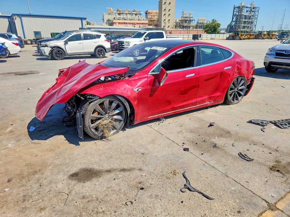 2017 Tesla VIN 5YJSA1E44HF229625 COPART salvage auction — FRONT END, La - Cert Of Title-Salvage, sold $1,050 on 2026-07-22 (photo 1)