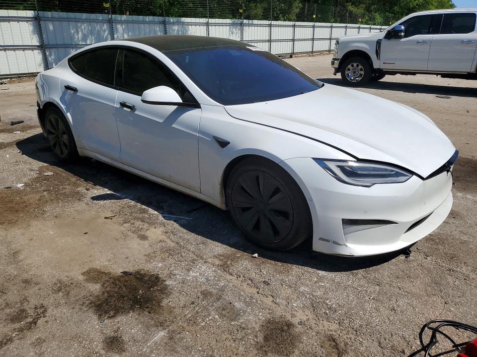 2021 Tesla VIN 5YJSA1E55MF451349 COPART salvage auction — REAR END, Ga - Cert Of Title-Salvage, sold $16,600 on 2026-07-31 (photo 4)
