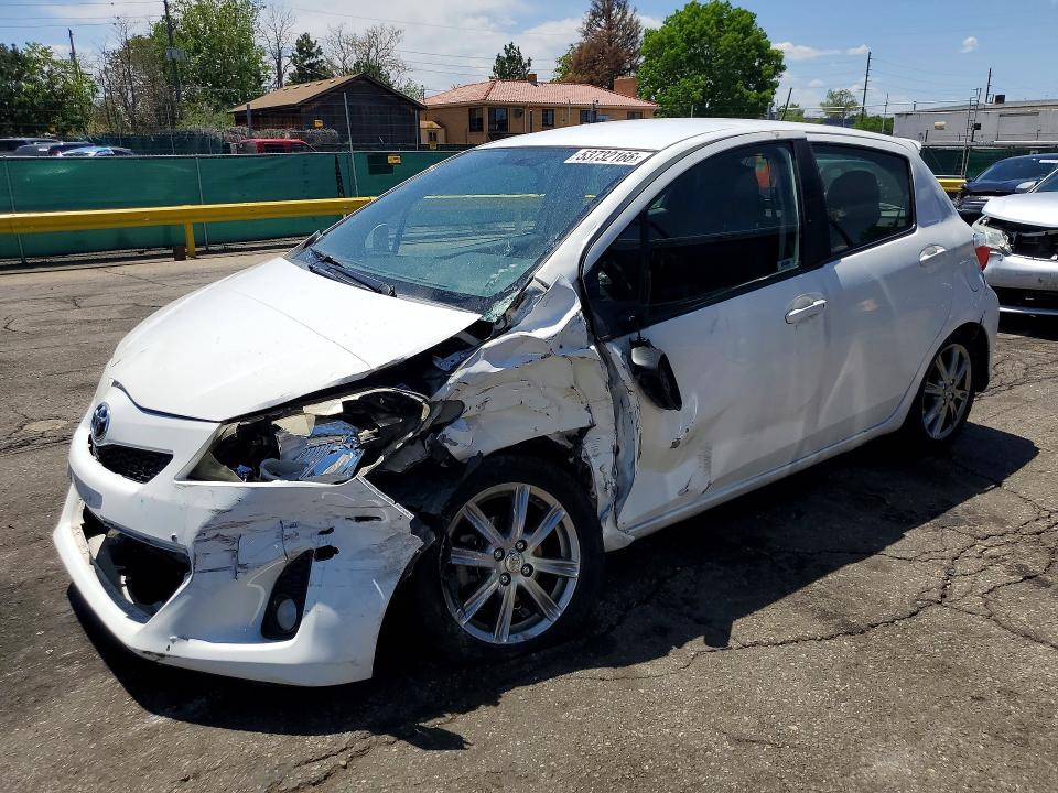 2012 Toyota Yaris VIN JTDKTUD30CD516190 COPART salvage auction — FRONT END, Co - Public - Salvage Title, sold $1,550 on 2026-07-16 (photo 1)