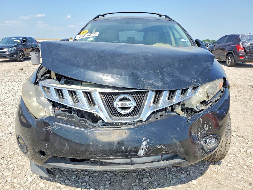 2009 Nissan Murano VIN JN8AZ18U09W008945 COPART salvage auction — FRONT END, Tx - Salvage Vehicle Title, sold $325 on 2026-07-23 (photo 5)