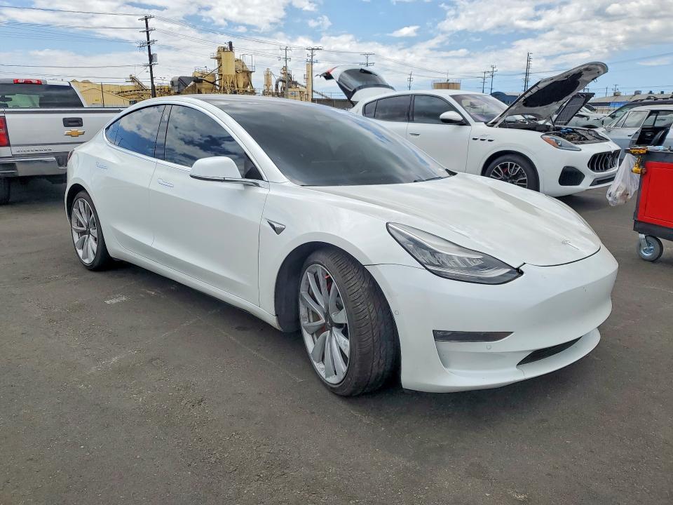 2019 Tesla VIN 5YJ3E1EB7KF514026 COPART salvage auction — FRONT END, Ca - Salvage Certificate, sold $7,600 on 2026-07-08 (photo 4)