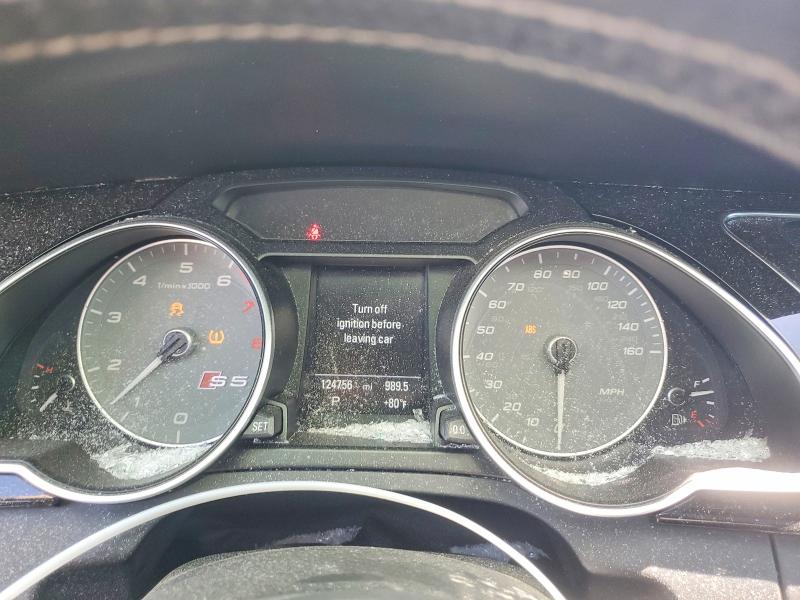 2014 Audi Rs5 VIN WAUVGAFR0EA014153 COPART salvage auction — FRONT END, Ca - Salvage Certificate, sold $1,700 on 2026-07-31 (photo 9)