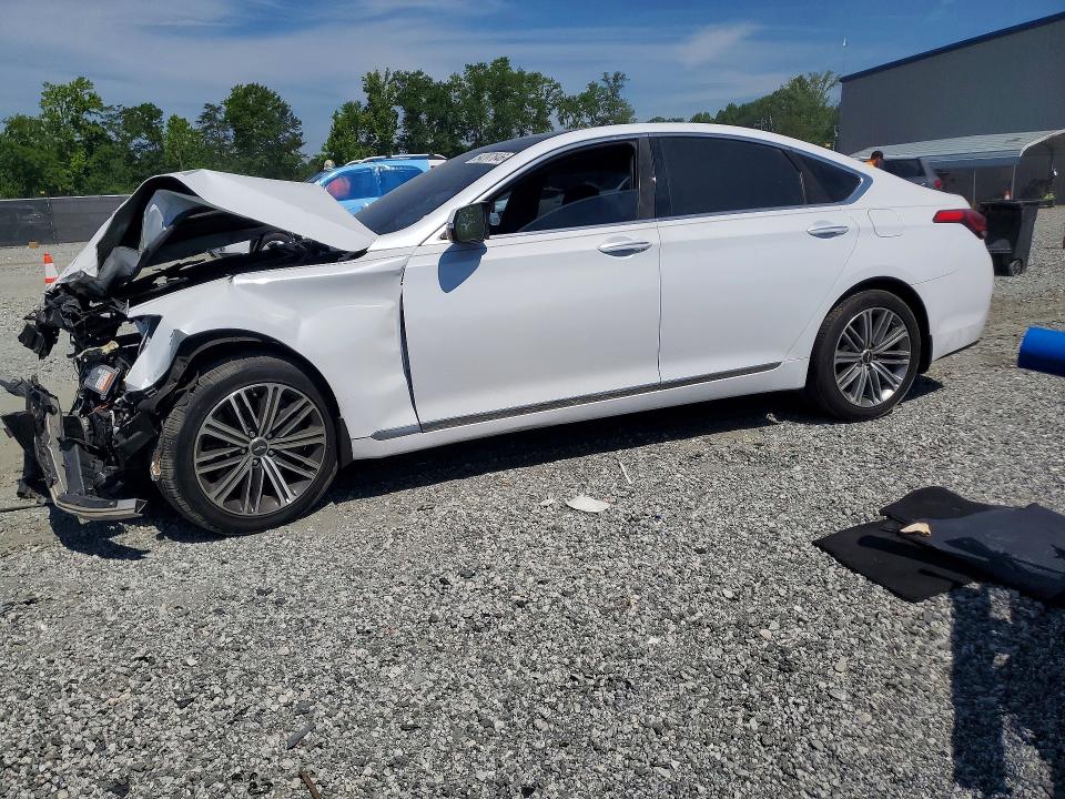 2018 Genesis G80 VIN KMHGN4JE4JU226470 COPART salvage auction — FRONT END, Sc - Cert Of Title-Salvage, sold $200 on 2026-07-13 (photo 1)
