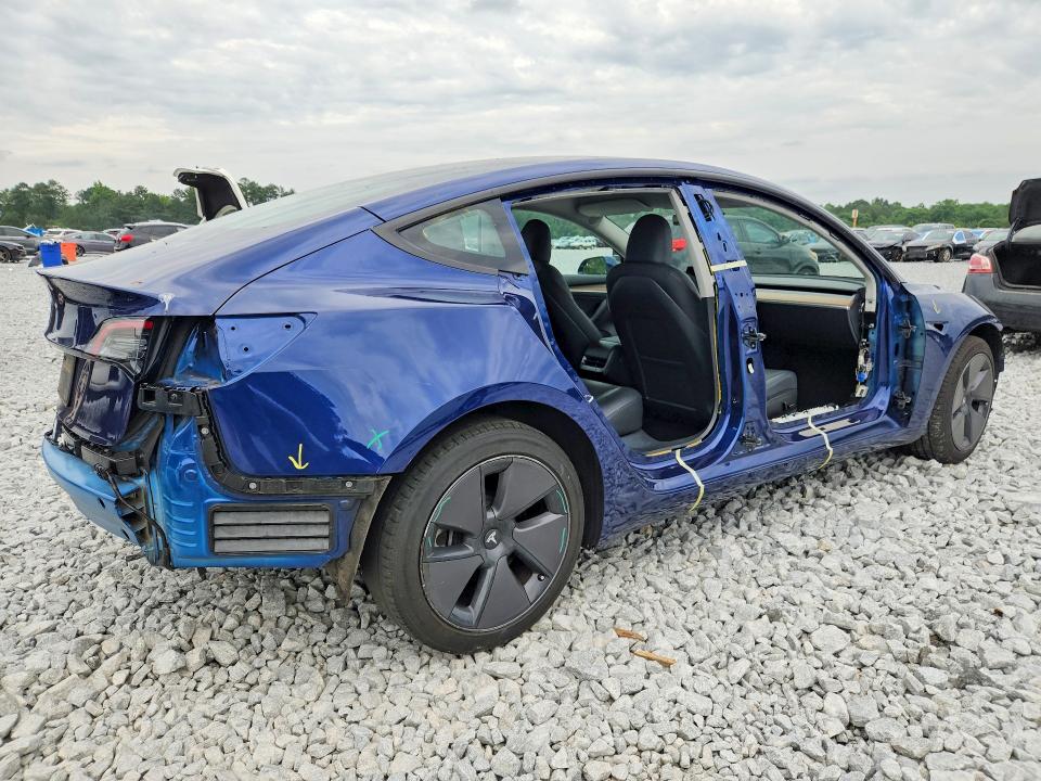 2023 Tesla Model 3 VIN 5YJ3E1EA0PF650979 COPART salvage auction — SIDE, Ga - Cert Of Title-Salvage, sold $7,300 on 2026-07-07 (photo 3)