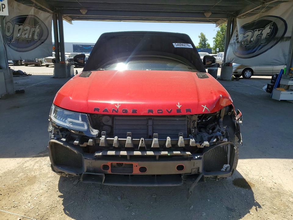 2020 Land rover Range rover sport VIN SALWR2SU3LA735087 COPART salvage auction — FRONT END, Ca - Salvage Certificate, sold $35 on 2026-07-28 (photo 5)