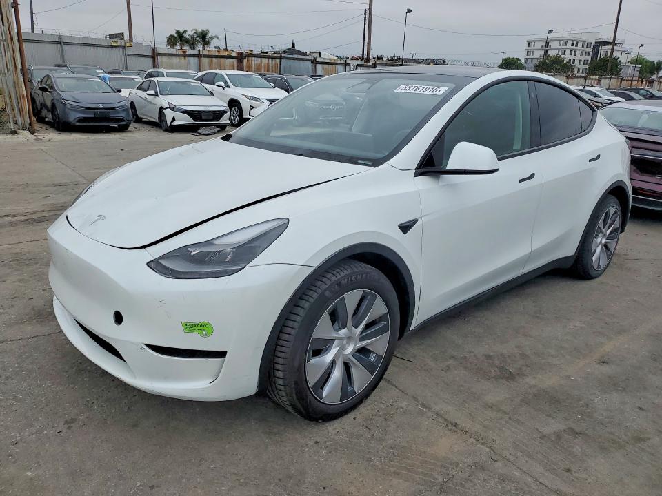 2023 Tesla Model y VIN 7SAYGAEEXPF742736 COPART salvage auction — SIDE, Ca - Salvage Certificate, sold $14,200 on 2026-07-29 (photo 1)