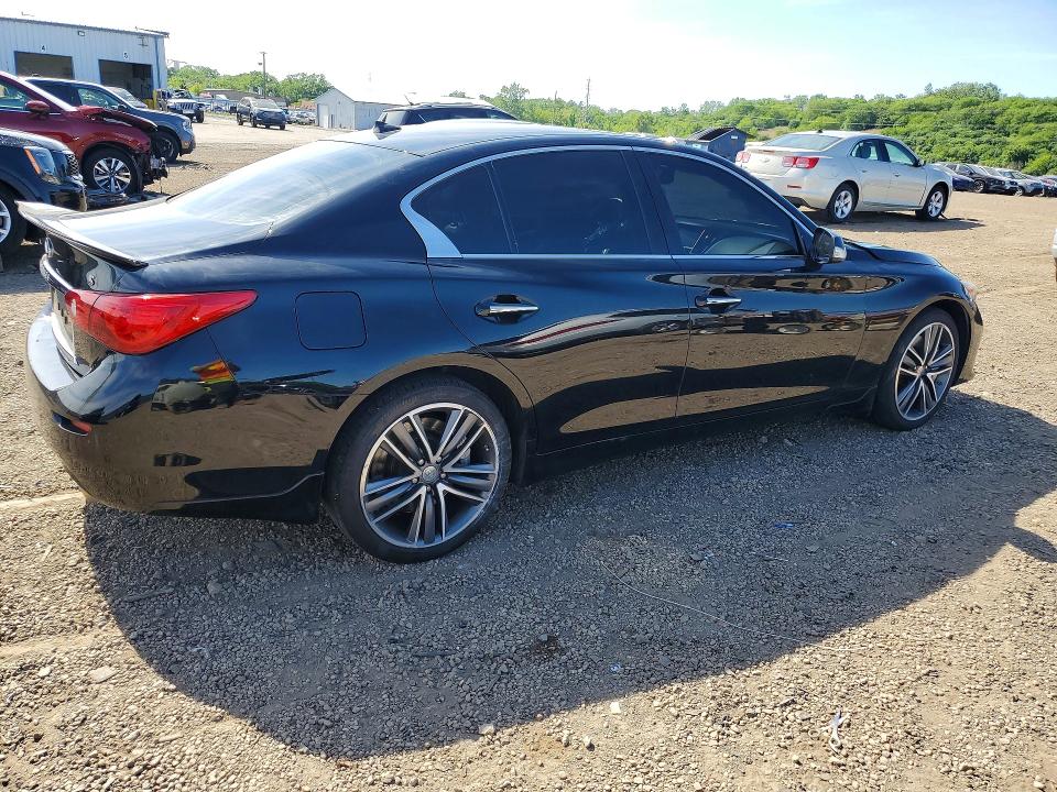 2015 Infiniti Q50 VIN JN1BV7AR7FM414722 COPART salvage auction — SIDE, Il - Salvage Certificate, sold $7,100 on 2026-07-10 (photo 3)