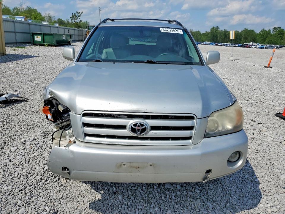 2007 Toyota Highlander VIN JTEEP21A870211411 COPART salvage auction — FRONT END, Oh - Cert Of Title-Salvage, sold $1,250 on 2026-07-07 (photo 5)