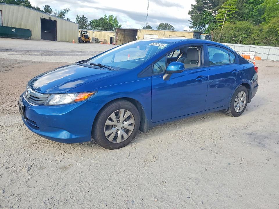 2012 Honda Civic VIN 19XFB2F54CE081521 COPART salvage auction — SIDE, Nc - Salvage Certificate Of Title, sold $2,300 on 2026-07-03 (photo 1)