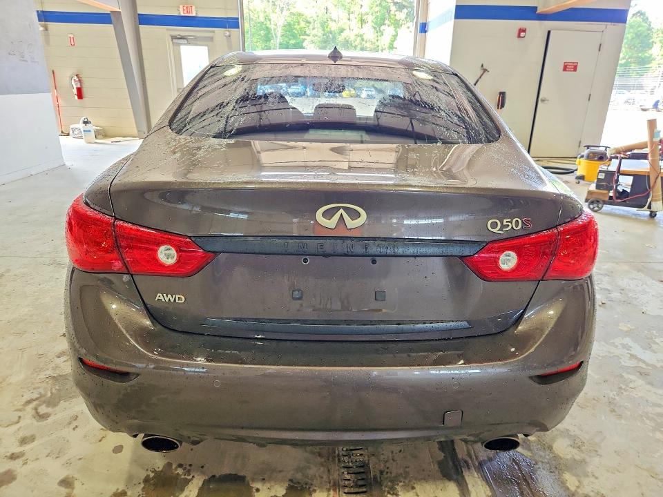 2014 Infiniti Q50 VIN JN1BV7AR3EM688756 COPART salvage auction — FRONT END, Va - Cert Of Title - Salvage, sold $1,400 on 2026-07-02 (photo 6)