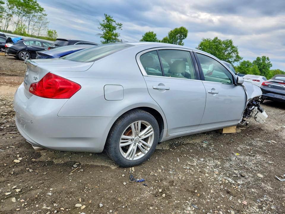 2012 Infiniti G VIN JN1CV6AR0CM975144 COPART salvage auction — FRONT END, NJ - CERT OF TITLE-SALVAGE, sold $225 on 2026-07-29 (photo 3)