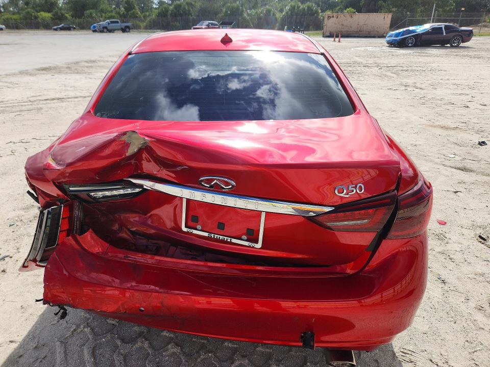 2022 Infiniti VIN JN1EV7BP9NM311231 COPART salvage auction — REAR END, Fl - Cert Of Title Slvg Rebuildable, sold $6,200 on 2026-07-08 (photo 6)