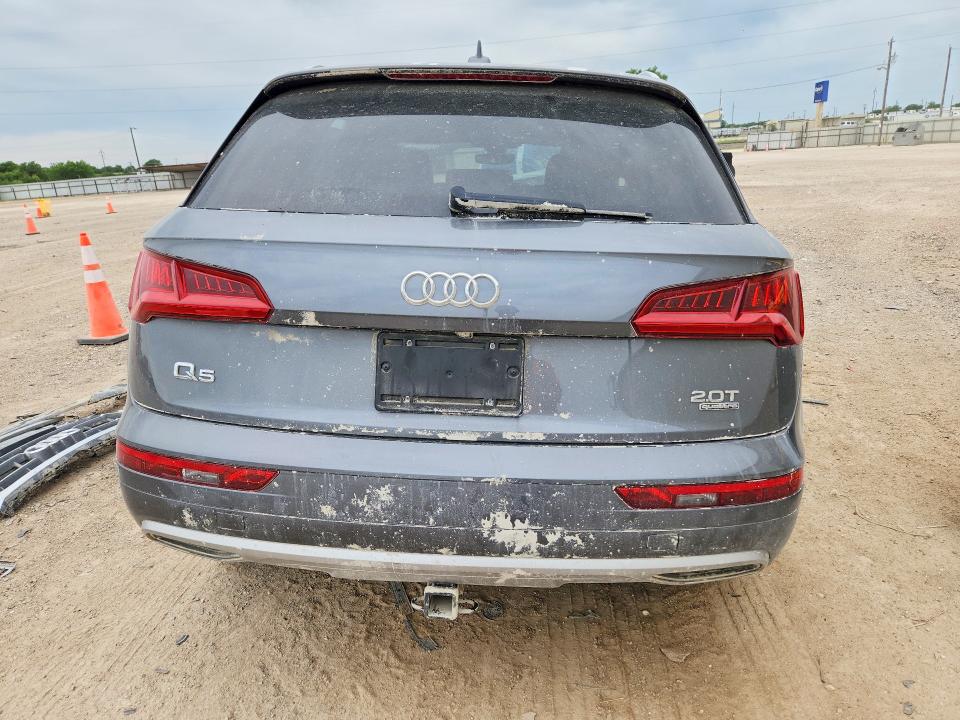 2018 Audi Q5 VIN WA1ANAFY0J2095846 COPART salvage auction — FRONT END, Tx - Salvage Vehicle Title, sold $2,500 on 2026-07-29 (photo 6)