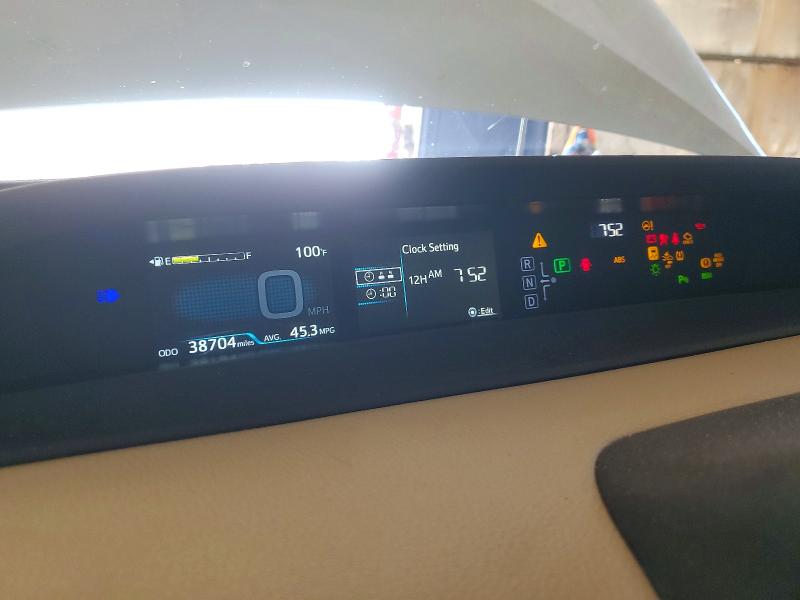 2019 Toyota Prius VIN JTDL9RFU9K3002610 COPART salvage auction — FRONT END, Az - Cert Of Title - Salvage, sold $3,700 on 2026-07-27 (photo 9)