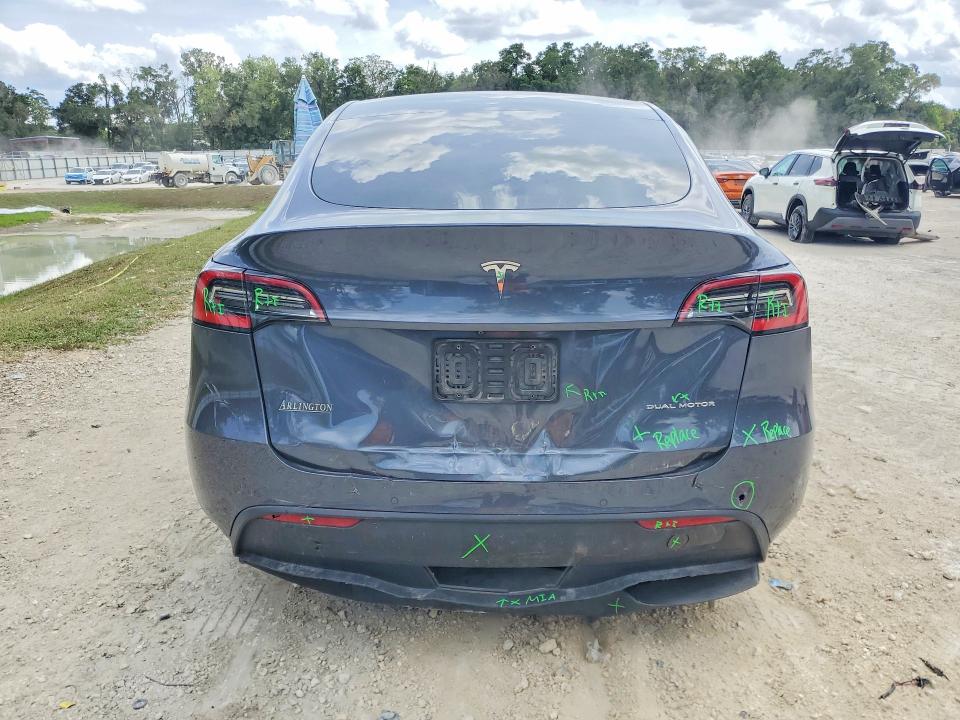 2021 Tesla Model y VIN 5YJYGDEE8MF086756 COPART salvage auction — REAR END, Fl - Certificate Of Destruction, sold $8,000 on 2026-07-14 (photo 6)