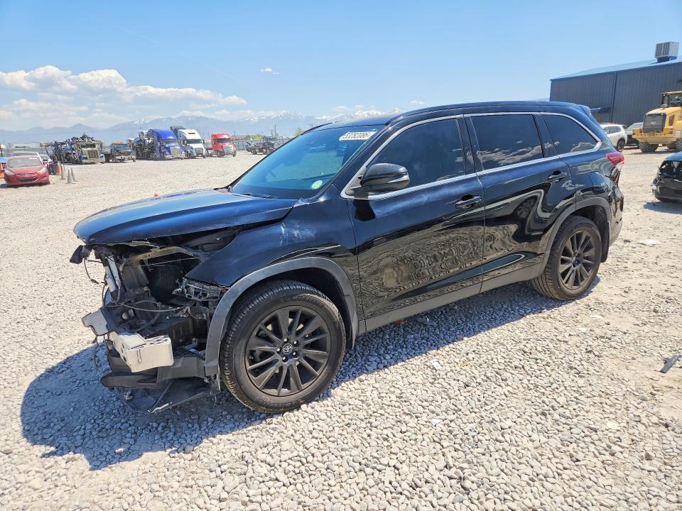 2019 Toyota Highlander VIN 5TDJZRFH3KS600281 COPART salvage auction — FRONT END, Co - Public - Salvage Title, sold $6,600 on 2026-07-10 (photo 1)