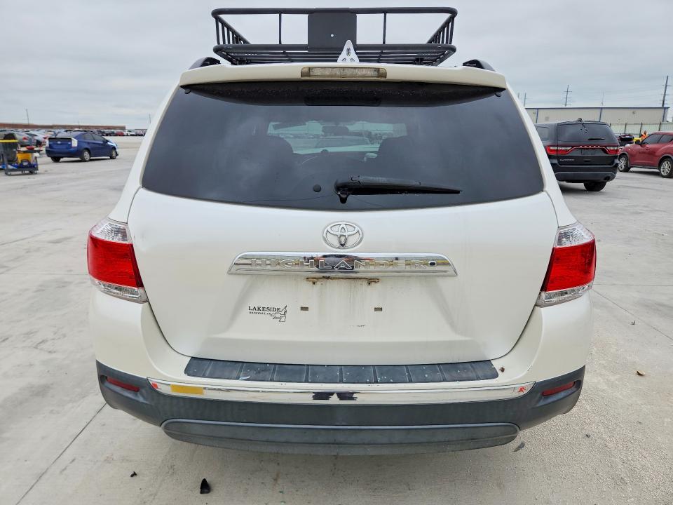 2013 Toyota Highlander VIN 5TDZA3EH8DS035196 COPART salvage auction — FRONT END, Tx - Salvage Vehicle Title, sold $1,750 on 2026-07-21 (photo 6)