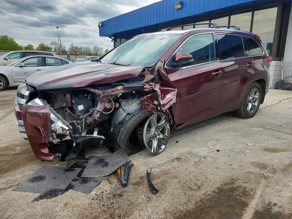 2018 Toyota Highlander VIN 5TDDZRFH3JS806535 COPART salvage auction — FRONT END, In - Certificate Of Title, sold $8,100 on 2026-07-13 (photo 1)