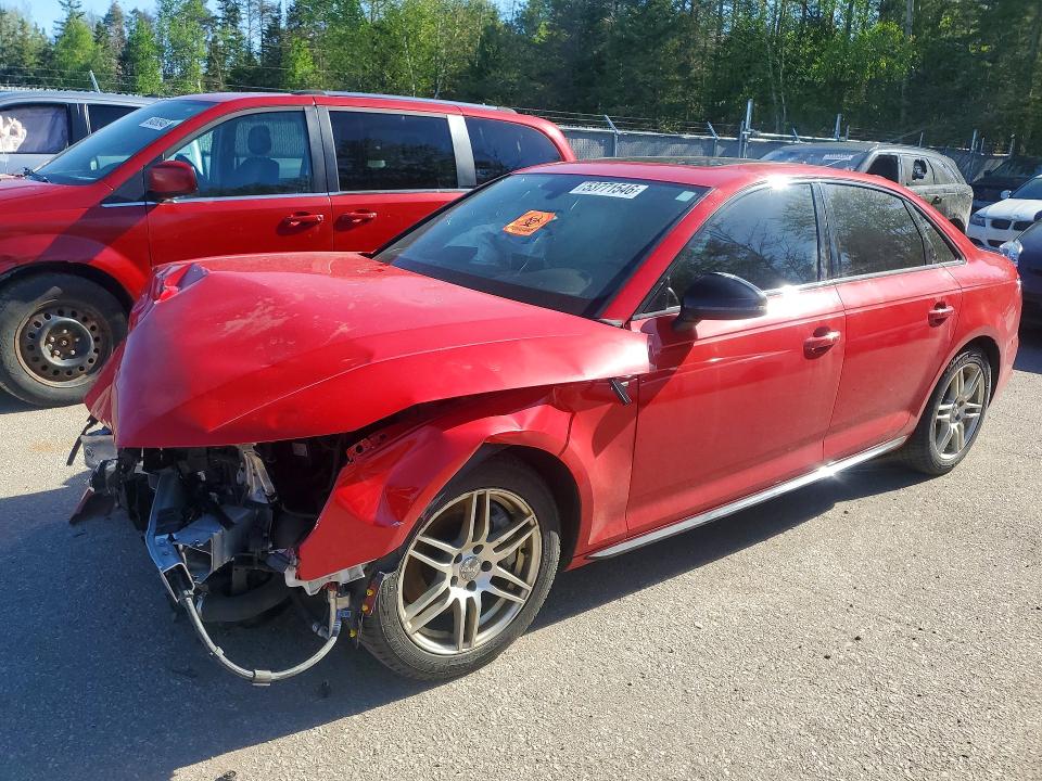2019 Audi A4 VIN WAUENAF49KA013119 COPART salvage auction — FRONT END, On - Permit Salvage, sold $700 on 2026-07-14 (photo 1)