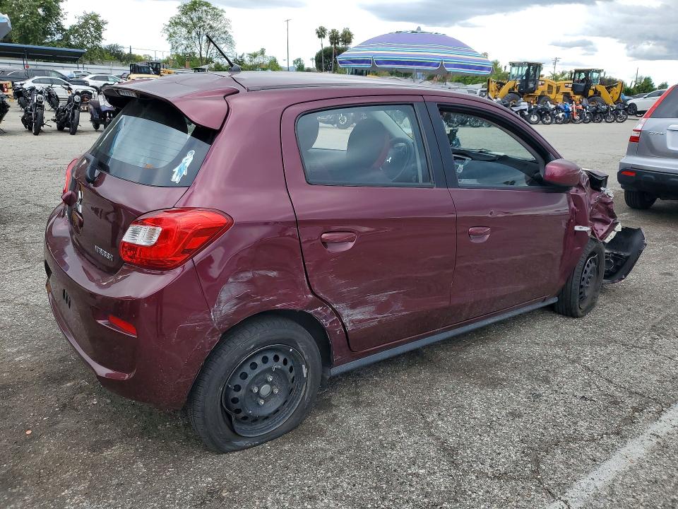 2019 Mitsubishi Mirage VIN ML32A3HJ4KH013717 COPART salvage auction — FRONT END, Ca - Salvage Certificate, sold $1,400 on 2026-07-02 (photo 3)