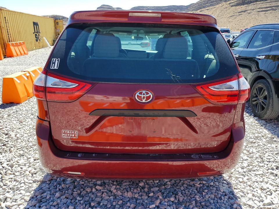 2017 Toyota Sienna VIN 5TDZZ3DCXHS889515 COPART salvage auction — FRONT END, Nv - Salvage Title, sold $4,650 on 2026-07-20 (photo 6)