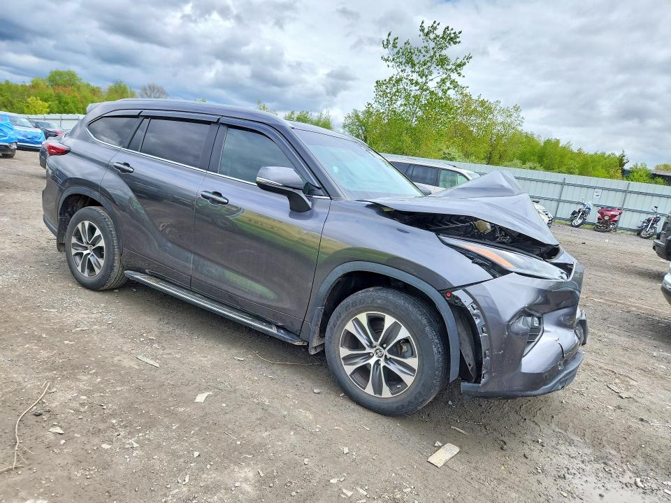2023 Toyota Highlander VIN 5TDKDRBH5PS000703 COPART salvage auction — FRONT END, Ma - Cert Of Title-Salvage, sold $10,700 on 2026-07-08 (photo 4)