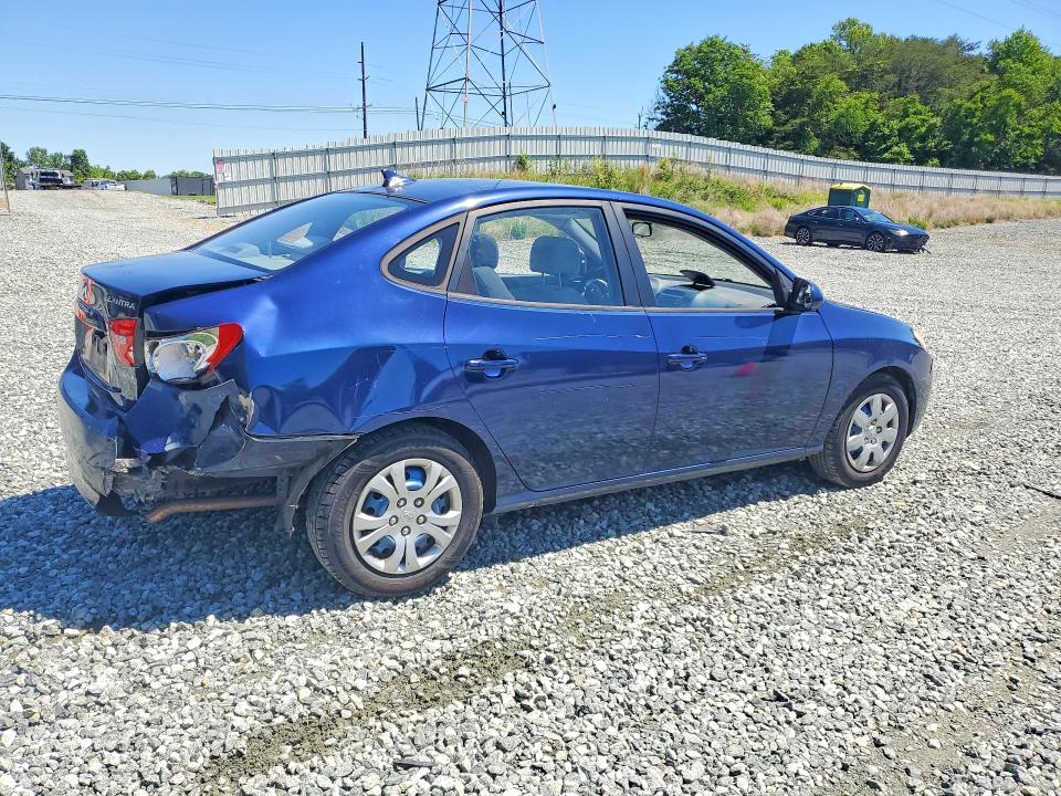 2009 Hyundai Elantra VIN KMHDU46D39U726234 COPART salvage auction — REAR END, Nc - Salvage Certificate Of Title, sold $575 on 2026-07-22 (photo 3)