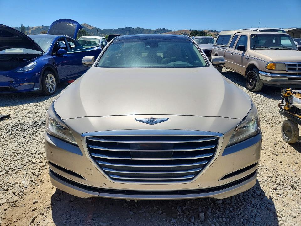 2015 Hyundai Genesis VIN KMHGN4JE3FU079534 COPART salvage auction — FRONT END, Ca - Salvage Certificate, sold $1,550 on 2026-07-02 (photo 5)