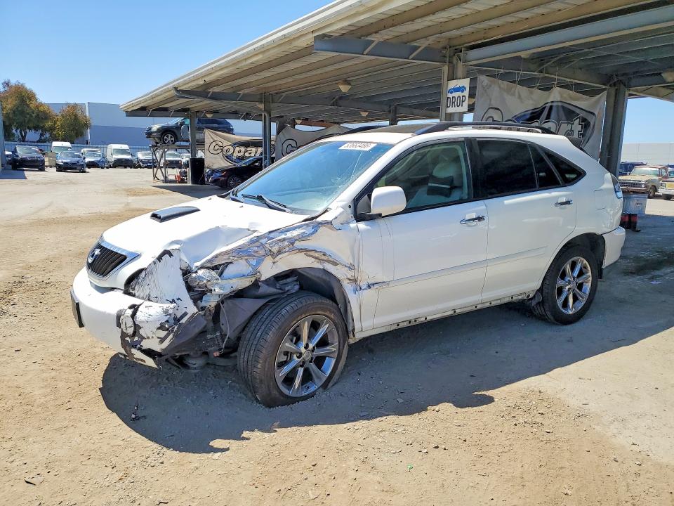 2008 Lexus Rx 350 VIN 2T2GK31U58C053107 COPART salvage auction — FRONT END, Ca - Salvage Certificate, sold $775 on 2026-07-02 (photo 1)