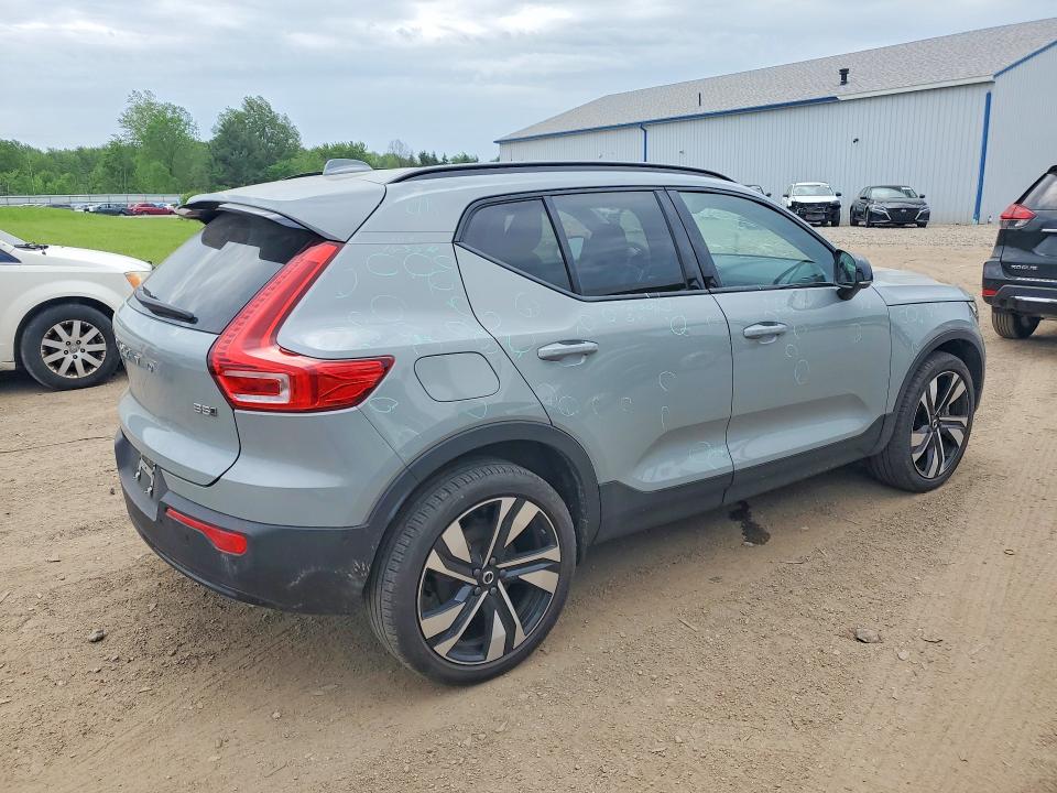 2024 Volvo Xc40 VIN YV4L12UM0R2251683 COPART salvage auction — HAIL, Oh - Cert Of Title-Salvage, sold $14,300 on 2026-07-20 (photo 3)