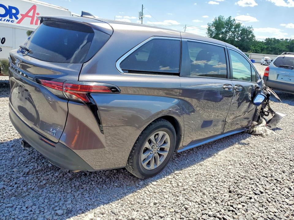 2022 Toyota Sienna VIN 5TDKRKEC3NS116326 COPART salvage auction — SIDE, Al - Cert Of Title-Salvage Title, sold $9,200 on 2026-07-07 (photo 3)