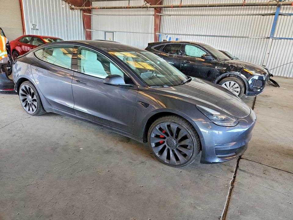 2022 Tesla Model 3 VIN 5YJ3E1EC2NF293397 COPART salvage auction — REAR END, Ca - Salvage Certificate, sold $11,700 on 2026-07-02 (photo 4)