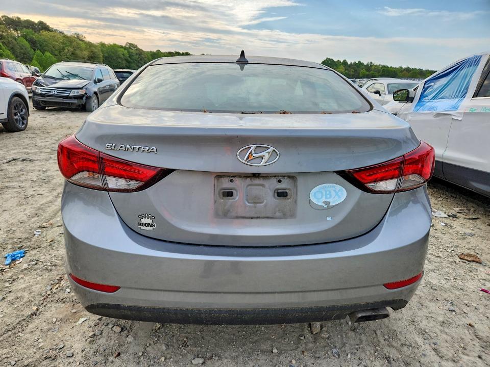 2015 Hyundai Elantra VIN KMHDH4AH7FU303926 COPART salvage auction — MECHANICAL, De - Parts Only - No Title, sold $425 on 2026-07-14 (photo 5)