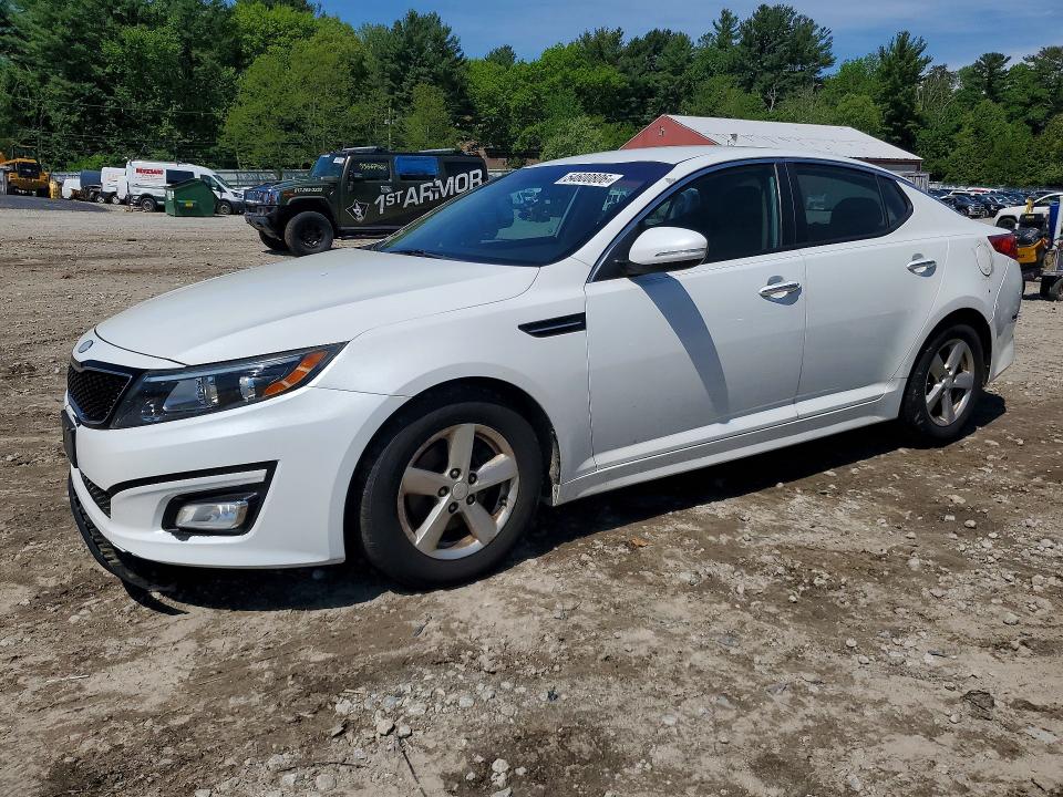 2014 Kia Optima VIN 5XXGM4A7XEG270770 COPART salvage auction — FRONT END, MA - CERTIFICATE OF TITLE, sold $325 on 2026-07-16 (photo 1)