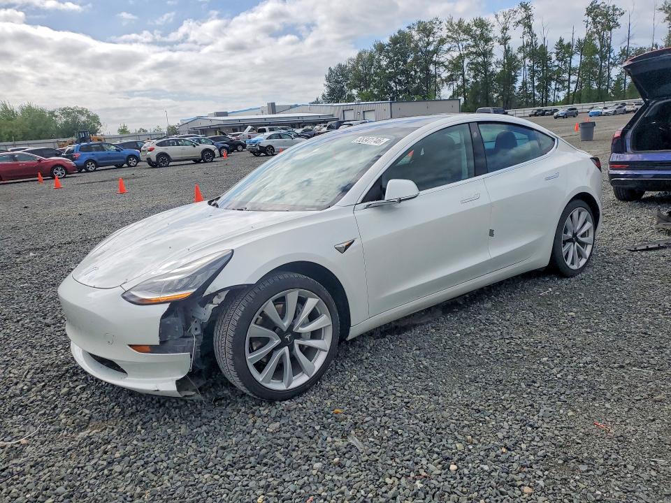 2020 Tesla VIN 5YJ3E1EAXLF709112 COPART salvage auction — FRONT END, Salvage Title, sold $60 on 2026-07-27 (photo 1)