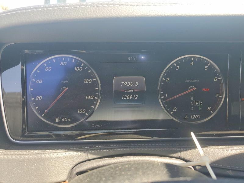 2016 Mercedes-benz S class VIN WDDUG8FB5GA205179 COPART salvage auction — REAR END, NC - SALVAGE CERTIFICATE OF TITLE, sold $150 on 2026-07-29 (photo 9)