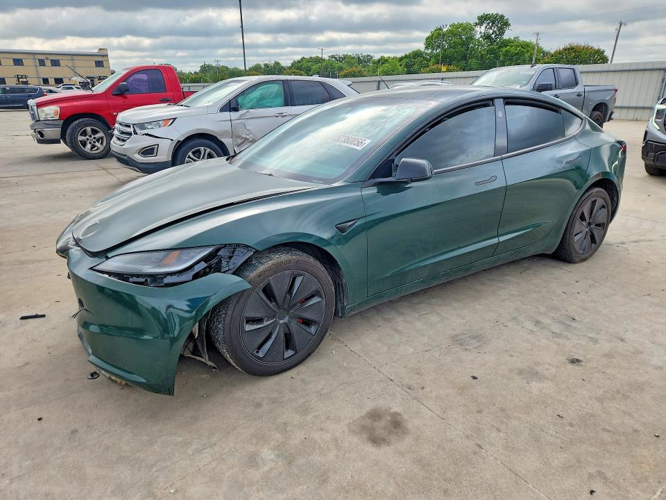 2024 Tesla Model 3 VIN 5YJ3E1EB3RF740302 COPART salvage auction — FRONT END, Tx - Certificate Of Title, sold $15,900 on 2026-07-20 (photo 1)