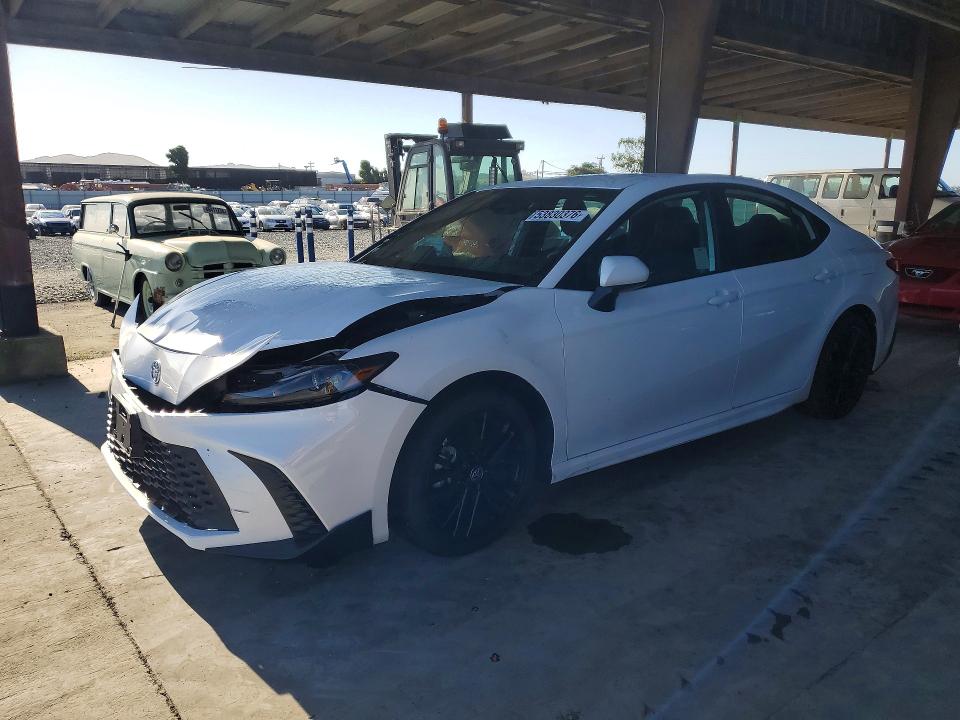 2025 Toyota Camry VIN 4T1DAACK3SU645010 COPART salvage auction — FRONT END, CA - SALVAGE CERTIFICATE, sold $12,500 on 2026-07-02 (photo 1)