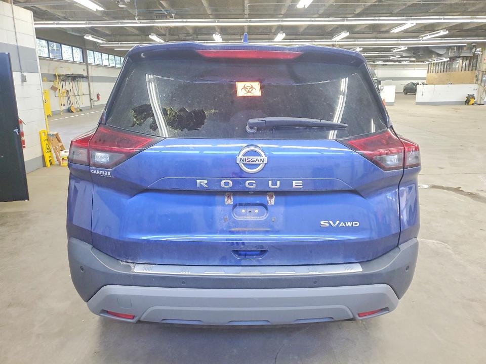 2021 Nissan VIN 5N1AT3BB1MC712853 COPART salvage auction — FRAME DAMAGE, Il - Certificate Of Title, sold $1,400 on 2026-07-02 (photo 6)